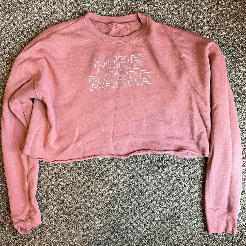 Cropped pure barre pullover